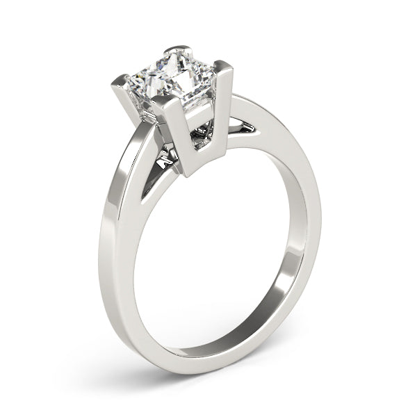 Princess Cut Diamond Solitaire V-Split Engagement Ring.