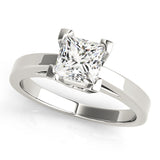 Princess Cut Diamond Solitaire V-Split Engagement Ring.