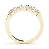 Fancy Princess Half Eternity Ring in Gold & Platinum