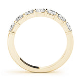 Fancy Princess Half Eternity Ring in Gold & Platinum