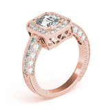 Brilliant Color Rings Emerald Diamond Engagement Ring — 9K/18K Gold & Platinum