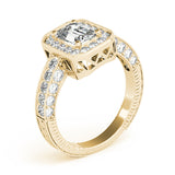 Brilliant Color Rings Emerald Diamond Engagement Ring — 9K/18K Gold & Platinum
