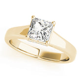 Noble Trellis Princess Diamond Engagement Ring — 9K/18K Gold & Platinum