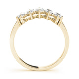 Fancy Marquise Half Eternity Ring in Gold & Platinum