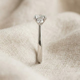 Three Stone Engagement Ring 0.50ct Oval Lab Diamond in 925 Silver | FineDiam