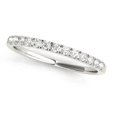 Split Prong Half Eternity Ring in Gold & Platinum
