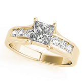 Bespoke Channel-Set Princess Diamond Engagement Ring — 9K/18K Gold & Platinum