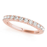Prong Set Half Eternity Ring in Gold & Platinum