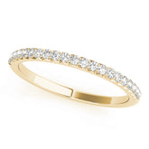 Straight Prong Set Half Eternity Ring in Gold & Platinum