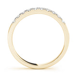 Split Prong Half Eternity Ring in Gold & Platinum