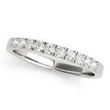 Split Prong Half Eternity Ring in Gold & Platinum