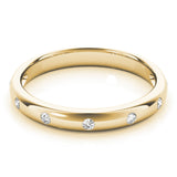Stackable Bezel Set Half Eternity Ring in Gold & Platinum