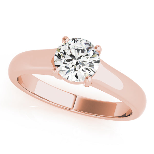 IGI Lab-Grown D/VVS Diamond Round Cut Solitaire Engagement Ring Modern Cathedral Setting