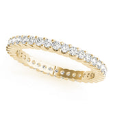 Shared Prong Wedding Full Eternity Ring in Gold & Platinum