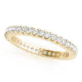 Shared Prong Wedding Full Eternity Ring in Gold & Platinum