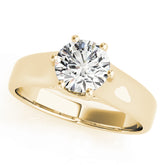 Elegant Trellis Round Diamond Engagement Ring — 9K/18K Gold & Platinum