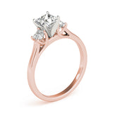 Vintage-Inspired Three-Stone Princess Diamond Engagement Ring — 9K/18K Gold & Platinum