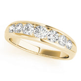 Channel Set Half Eternity Ring in Gold & Platinum