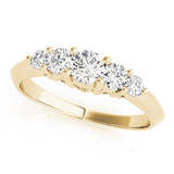 Prong Set Half Eternity Ring in Gold & Platinum