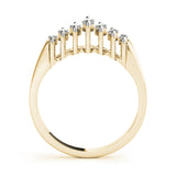 Fancy Marquise Half Eternity Ring in Gold & Platinum
