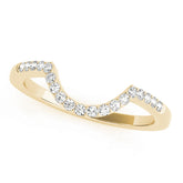 Single Row Curved Half Eternity Ring in Gold & Platinum