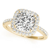 Shared Prong Curved Half Eternity Ring in Gold & Platinum