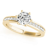 Eternal Channel-Set Round Diamond Engagement Ring — 9K/18K Gold & Platinum