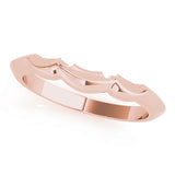 Curved Shadow Wedding Gold Band