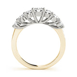 Prong Set Half Eternity Ring in Gold & Platinum