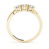 Bezel Set Half Eternity Ring in Gold & Platinum