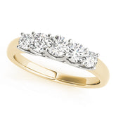 Prong Set Trellis Half Eternity Ring in Gold & Platinum