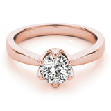 IGI Lab-Grown Round Cut Diamond Solitaire 6-Prong Engagement Ring Gift for Her.