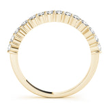Single Row Prong Set Wedding Half Eternity Ring in Gold & Platinum