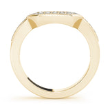 Curved Bands Half Eternity Ring in Gold & Platinum