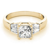 Celestial Fancy Shape Baguette Remounts Princess Diamond Engagement Ring — 9K/18K Gold & Platinum
