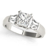Celestial Fancy Shape Baguette Remounts Princess Diamond Engagement Ring — 9K/18K Gold & Platinum