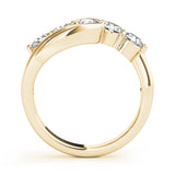 Prong Set Half Eternity Ring in Gold & Platinum