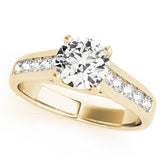Dazzling Trellis Round Diamond Engagement Ring — 9K/18K Gold & Platinum