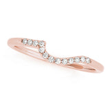 Curved Half Eternity Ring in Gold & Platinum