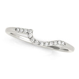 Curved Half Eternity Ring in Gold & Platinum