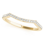 Curved Half Eternity Ring in Gold & Platinum