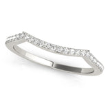 Curved Half Eternity Ring in Gold & Platinum