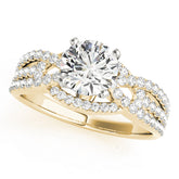 Heirloom Multi-Row Round Diamond Engagement Ring — 9K/18K Gold & Platinum
