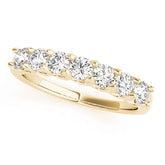 U-Prong Half Eternity Ring in Gold & Platinum