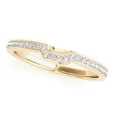 Prong-in-Channel Curved Half Eternity Ring in Gold & Platinum