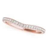 No Millgrain Half Eternity Ring in Gold & Platinum