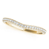 No Millgrain Half Eternity Ring in Gold & Platinum