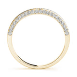 No Millgrain Half Eternity Ring in Gold & Platinum