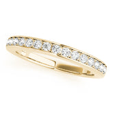 Prong in Channel Half Eternity Ring in Gold & Platinum