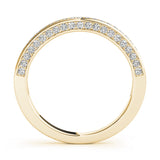 Prong in Channel Half Eternity Ring in Gold & Platinum